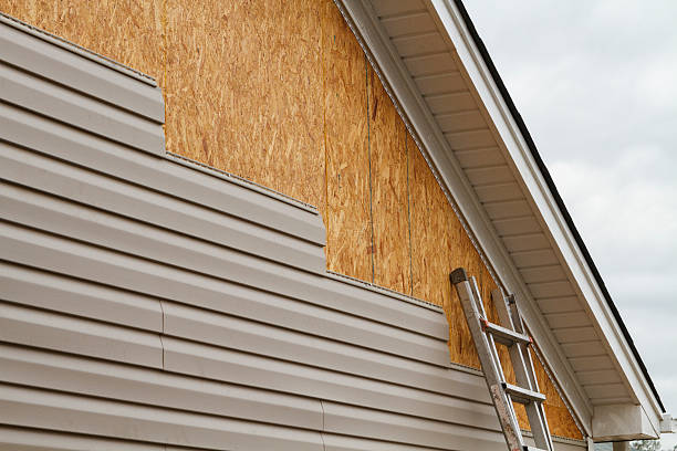 Professional Emergency Siding Repair technician working in Colfax, IL